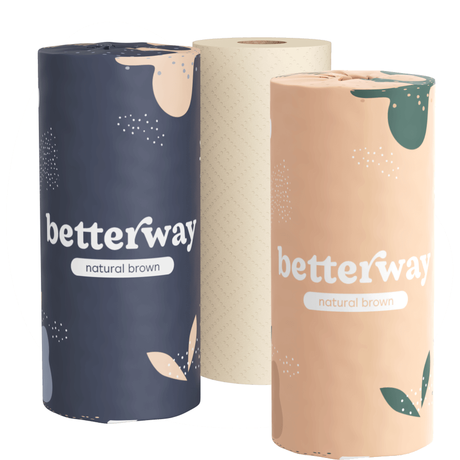 Natural Brown (unbleached) bamboo paper towel – Betterway